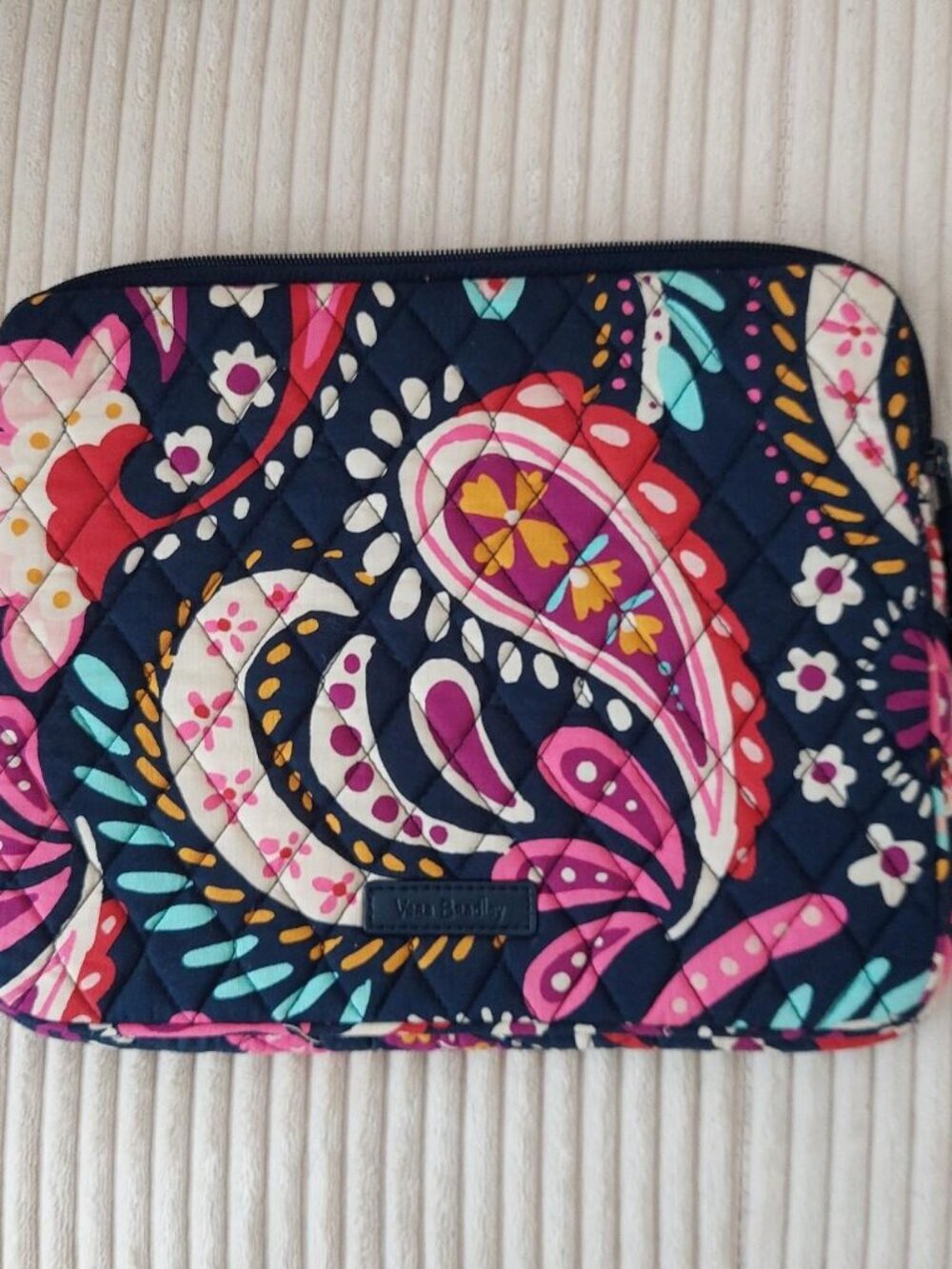Vera Bradley quilted laptop or tablet sleeve pouch, likely in the retired "Paint